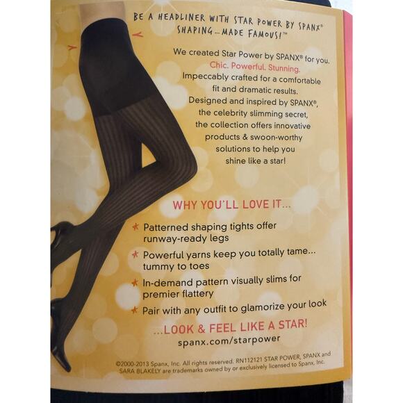 Spanx Star Power Center Stage Ribbed Row Shaping Tights, Black, Plus Size G, NWT - Picture 2 of 5